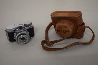 Lot 100 - A miniature Mycro camera in original leather case