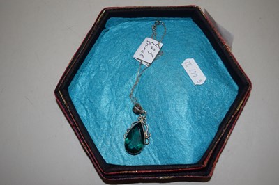 Lot 120 - A silver mounted pendant and chain