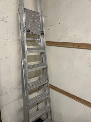 Lot 1019 - A seven rung stepladder