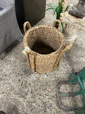 Lot 1028 - A wicker log basket