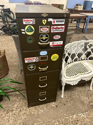 Lot 1043 - A four drawer filing cabinet