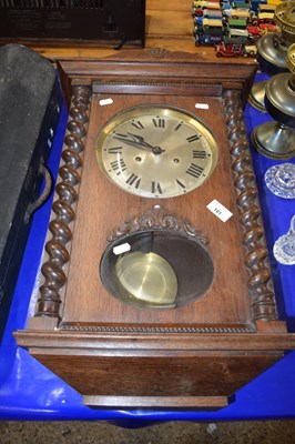 Lot 161 - An early 20th Century oak cased wall clock...