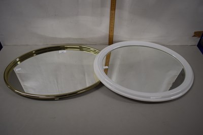 Lot 167 - Two oval wall mirrors