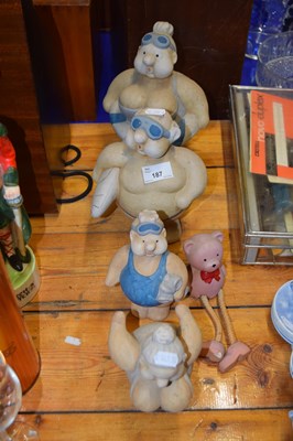 Lot 187 - A collection of novelty figures of bathers