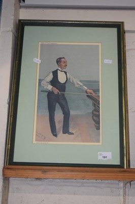 Lot 191 - Two vintage spy prints, snooker interest