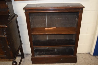 Lot 212 - A Victorian mahogany open front bookcase cabinet