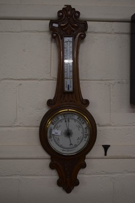 Lot 226 - A late Victorian aneroid barometer and...