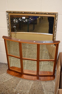 Lot 236 - Modern rectangular bevelled wall mirror in...