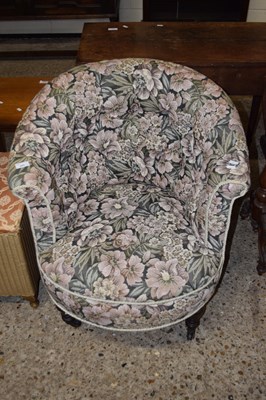 Lot 251 - A late Victorian button back armchair with...