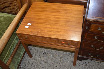 Lot 274 - A mid Century teak single drawer side table