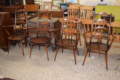 Lot 276 - A set of four Ercol ladder back dining chairs