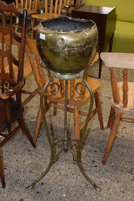 Lot 277 - An early 20th Century brass jardiniere and...