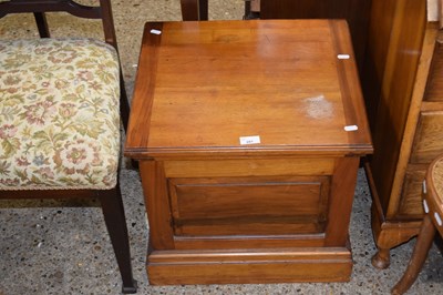 Lot 281 - A Victorian American walnut cased box commode