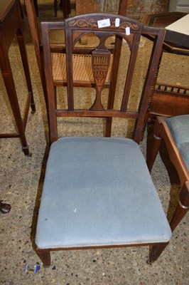 Lot 360 - LATE 19TH CENTURY NURSING CHAIR WITH BLUE...