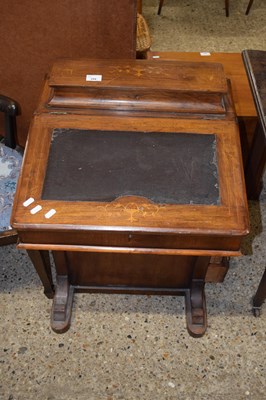 Lot 294 - A late Victorian walnut and inlaid Davenport desk