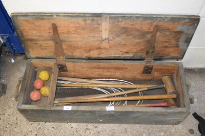 Lot 329 - A vintage boxed croquet set