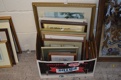 Lot 338 - A box of various assorted pictures