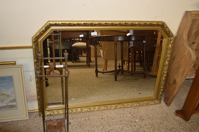 Lot 344 - Modern gilt framed over mantel mirror