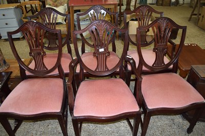 Lot 365 - SET OF SIX STAG DINING CHAIRS