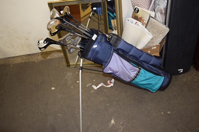 Lot 664 - A golf bag containing ryder clubs and ping g2...