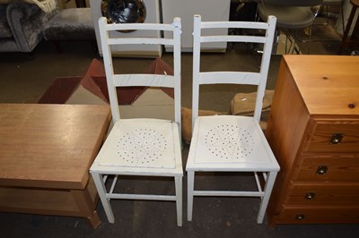 Lot 709 - A pair of white painted early 20th Century...