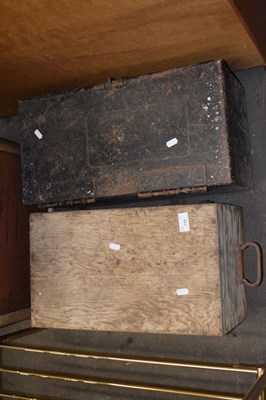 Lot 715 - Wooden box of vintage tools and a further...