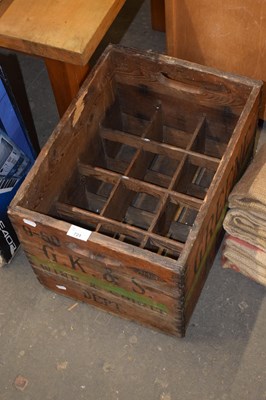 Lot 721 - Vintage wooden bottle crate marked "Greene King"