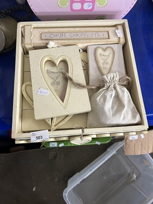 Lot 503 - Quantity of assorted decorations for new born...