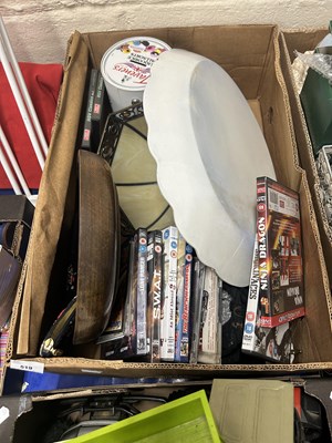 Lot 519 - Mixed Lot: DVD's, meat platter, lamp shade and...