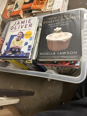 Lot 546 - Box of assorted cook books to include Jamie...