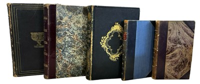 Lot 857 - Five leather and Morocco bound poetical works....