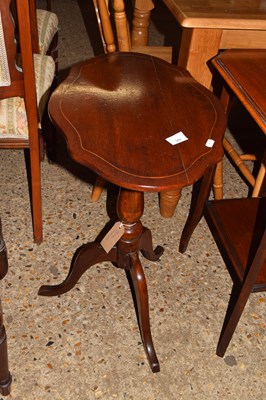 Lot 389 - SMALL MAHOGANY WINE TABLE WITH SHAPED TOP OVER...