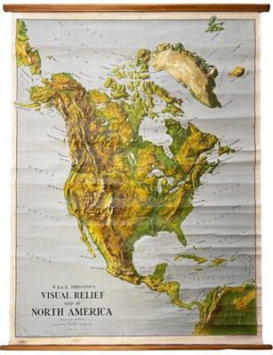 Lot 1192 - C1954 Johnston’s Visual relief map NORTH...