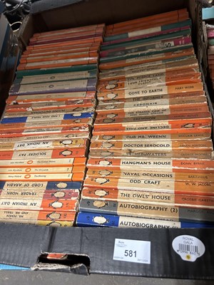 Lot 581 - Two boxes of assorted Penguin books to include...