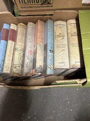 Lot 584 - Box of books Winston Churchill interest