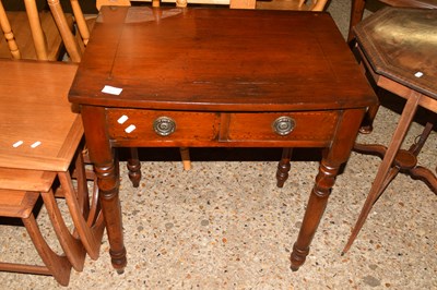 Lot 392 - SMALL VICTORIAN MAHOGANY TWO DRAWER SIDE TABLE...