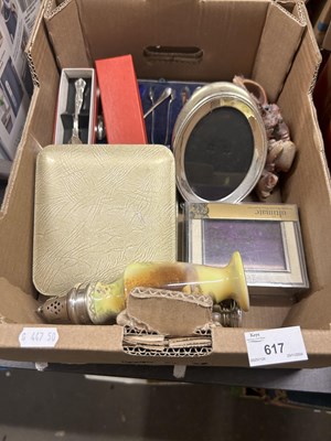 Lot 617 - Mixed Lot: Photo frames, soap stone carvings,...