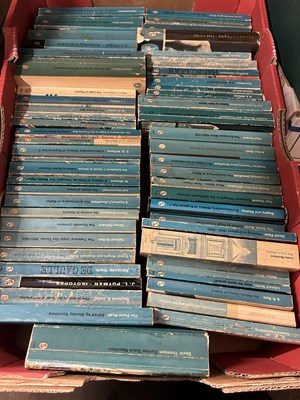 Lot 624 - Two boxes of various Pelican books and novels