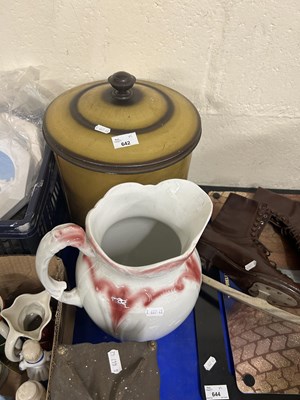 Lot 642 - Metal coal bucket together with ceramic water jug