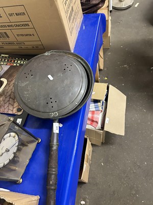 Lot 645 - A copper bed warming pan