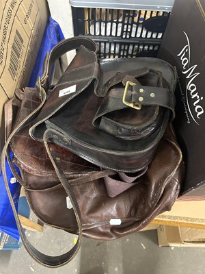 Lot 649 - Two leather bags/satchels together with...