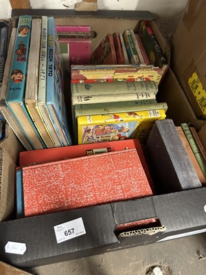 Lot 657 - Box of various children's annuals and novels