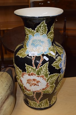 Lot 779 - Modern Chinese baluster vase with floral...