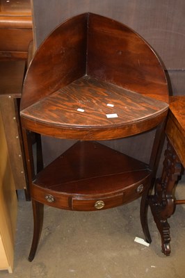 Lot 781 - A Georgian mahogany corner wash stand with...