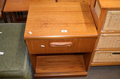 Lot 788 - A mid Century teak single drawer bedside cabinet