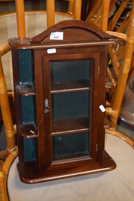 Lot 800 - A small wall mounted display cabinet