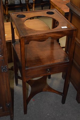 Lot 802 - A Georgian mahogany square wash stand