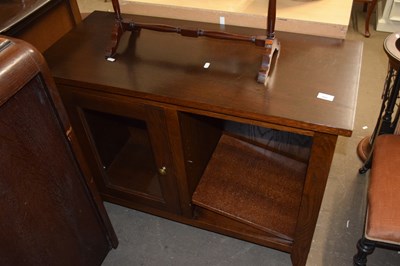 Lot 805 - A dark oak finish side cabinet