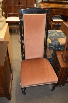 Lot 806 - A Victorian aesthetic style high back chair...