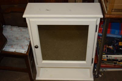 Lot 831 - A white mirrored door cabinet